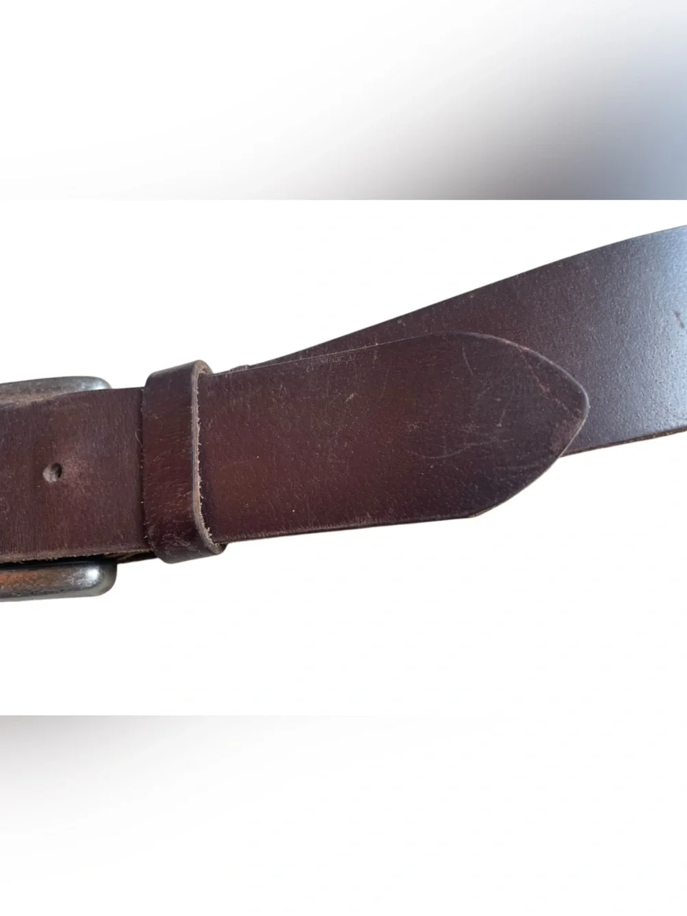 Vintage American Eagle Outfitters Brown Leather Wide Belt Eagle Sz 32 Rugged
